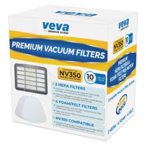 VEVA Advanced NV350 Air Purifier Filter Replacements (6-Pack) - Premium Activated Carbon Pre-Filters Compatible with Shark NV358, Honeywell HPA200, and 853460008013 Vacuum Models