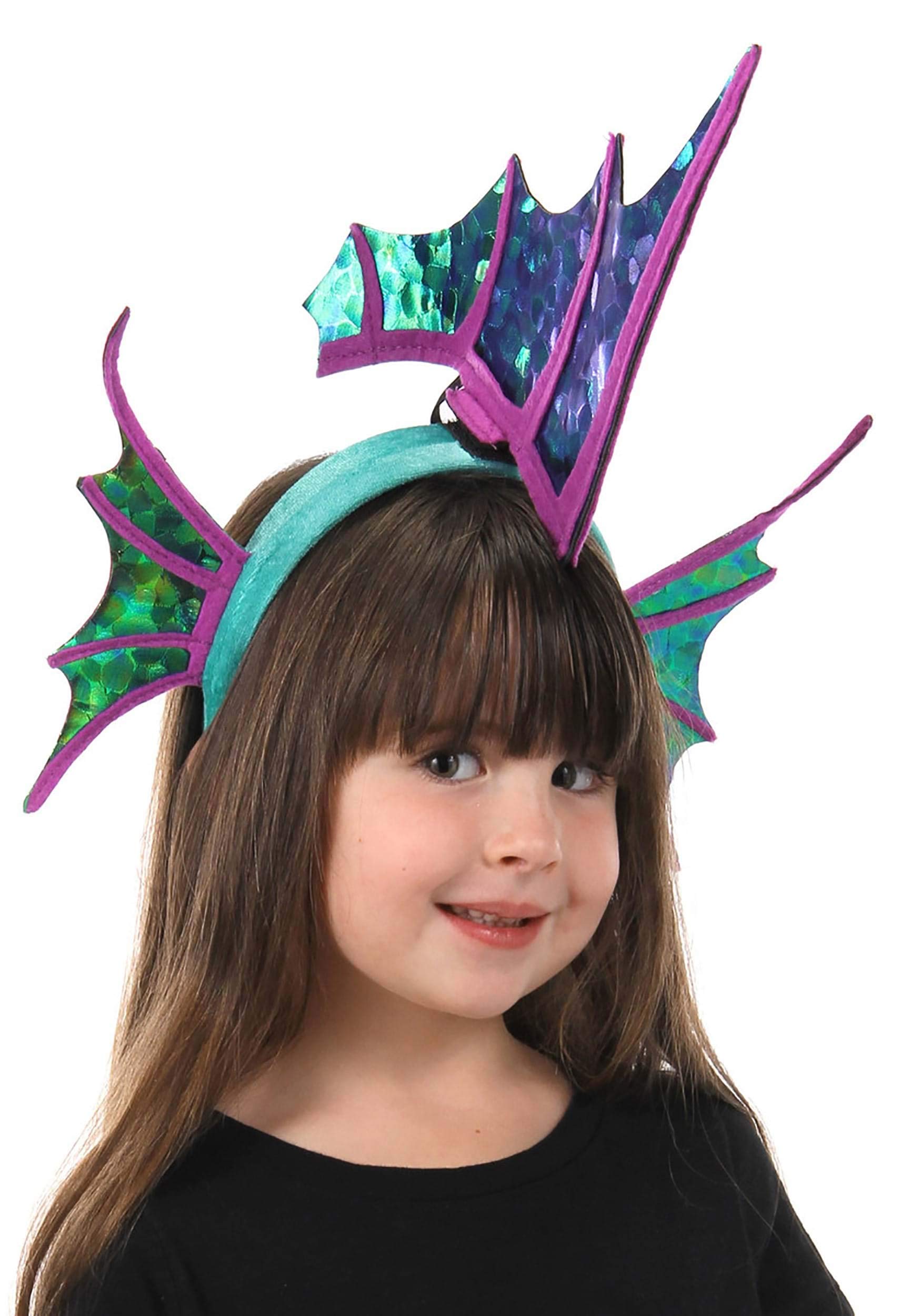 Seahorse Shimmer Sparkle Fin Headband - Velvet Fabric with Felt Wings, Lightweight and Comfortable