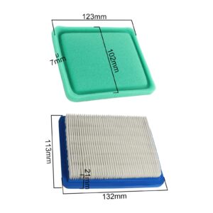 FLYPIG 491588S Air Filter Compatible with 491588 4915885 399959 493537 Toro 20332 625e 675ex 725ex 675 series parts TB110 TB130 TB210 TB230 LG491588JD Lawn Mower with 491435 493537 Pre Filter