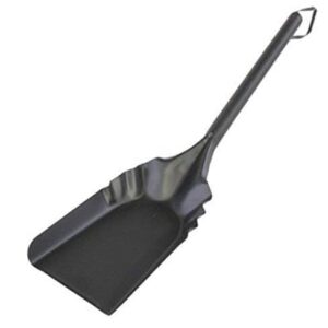 Rocky Mountain Goods Fireplace Shovel 17" - Heavy Gauge Steel - Heat Resistant Finish - Leather Hang Strap - Coal Shovel