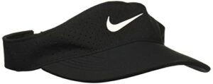 nike aerobill visor black/white one size