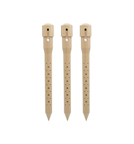 14 in. DEEP DRIP Plant Watering Stake (3 Pack) (Tan) | UV-Protected ABS Plastic Deep Root Irrigation Spike for Yard Plants, Shrubs, Vines