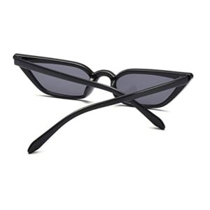 W&Y YING Small Cat Eye Sunglasses for Men and Women Skinny Retro Frame Y2K Shades Trendy Fun Fashion Glasses