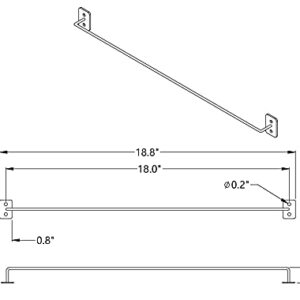 FixtureDisplays® 18"W Wall Mount Bracket Accessories for Greeting Card Post Card Calendars Magazine Display Rack White Bars Silver Pockets 11608-WHITE-NF