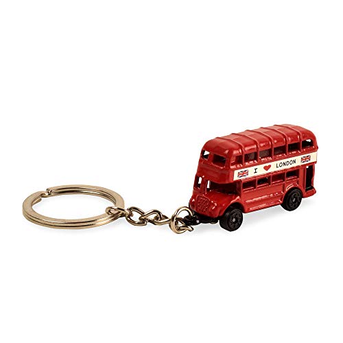 BOHS London Souvenir Gift - British Cultural Icons Landmark Die-cast Keychain Keyring - Small Metal Miniature Model (5 pcs)