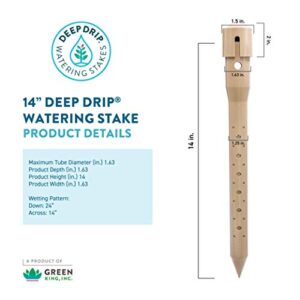 14 in. DEEP DRIP Plant Watering Stake (3 Pack) (Tan) | UV-Protected ABS Plastic Deep Root Irrigation Spike for Yard Plants, Shrubs, Vines