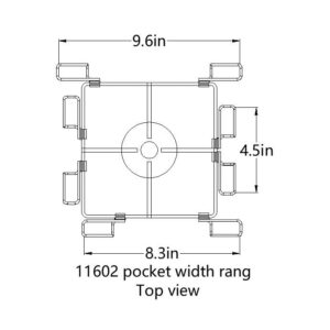 Up to 9.9" Wide 16 Adjustable Pockets Display Rack, Greeting Post Card Christmas Holiday Spinning Rack Stand. Pocket Size: 4.5-9.9" Wide X 5.8" Tall, 16 Pockets. 11602-L-DOUBLE-WHT-NPF