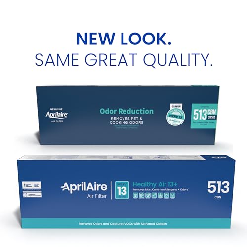 AprilAire 513CBN Replacement Filter for AprilAire Whole House Air Purifiers - MERV 13 with Carbon, Healthy Home Allergy + Odor Reduction, 31x28x4 Air Filter (Pack of 1)