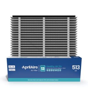 aprilaire 513cbn replacement filter for aprilaire whole house air purifiers - merv 13 with carbon, healthy home allergy + odor reduction, 31x28x4 air filter (pack of 1)