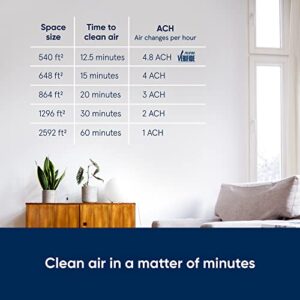 BLUEAIR Air Purifier (2-pack) for Home Large Room up to 2,592sqft in 60 min, HEPASilent, Wildfire, Removes Particles like Smoke Allergens Dust Mold Pet Hair Odor Bacteria, Blue 211+, Gray