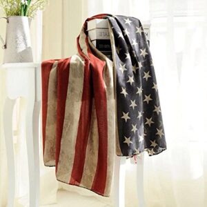 Tovip Vintage America Flag Scarf, Unisex Fashion Shawl Scarf, Infinity Shawl Scarf