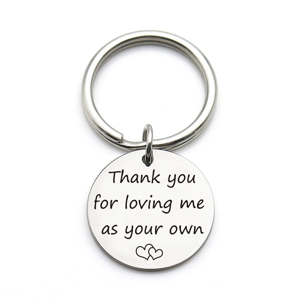 XGAKWD Step Mom Mother Gift, Thank You for Loving Me as Your Own, Mom in Law Gifts Idea for Mothers Day from Husband Daughter Son Kids