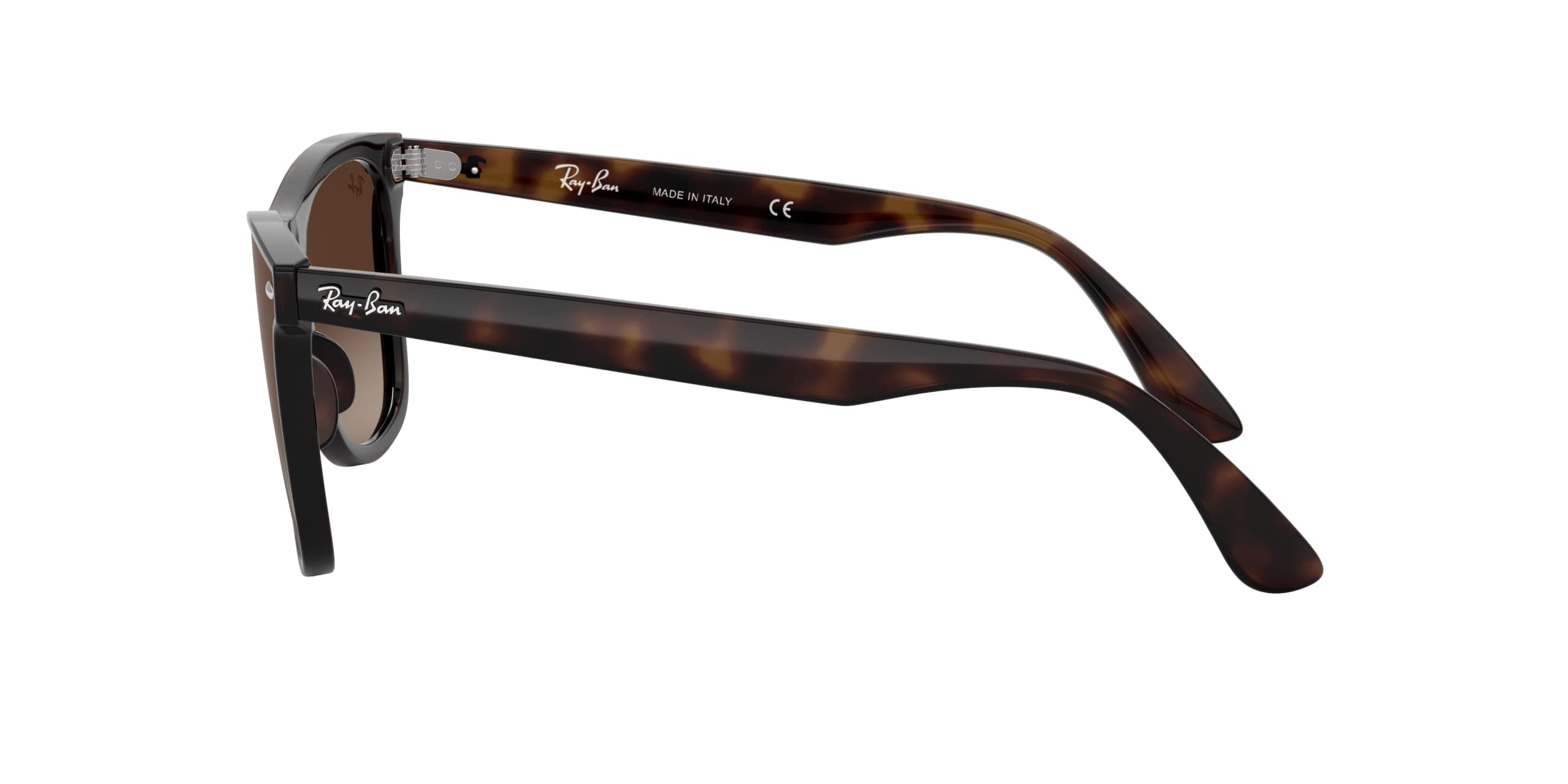 Ray-Ban Rb4440n Blaze Wayfarer Square Sunglasses, Light Havana/Brown Gradient Dark Brown, 41 mm