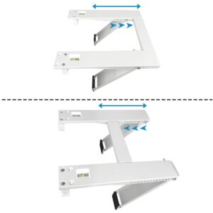 Qualward Air Conditioner Bracket Window AC Support Brackets - Heavy Duty with 2 Arms, Up to 180 lbs for 12000 to 24000 BTU AC Units