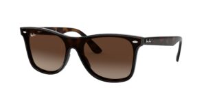 ray-ban rb4440n blaze wayfarer square sunglasses, light havana/brown gradient dark brown, 41 mm