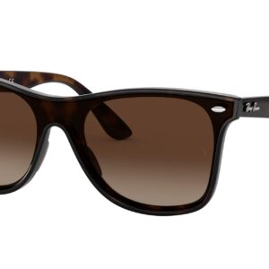 Ray-Ban Rb4440n Blaze Wayfarer Square Sunglasses, Light Havana/Brown Gradient Dark Brown, 41 mm