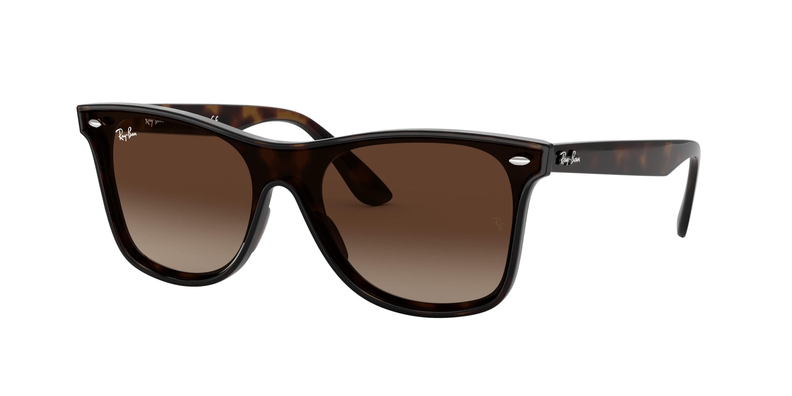 Ray-Ban Rb4440n Blaze Wayfarer Square Sunglasses, Light Havana/Brown Gradient Dark Brown, 41 mm