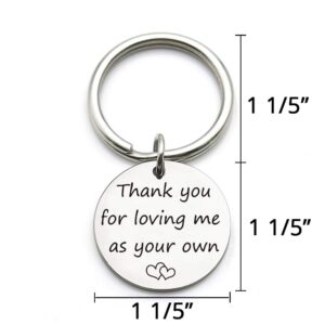 XGAKWD Step Mom Mother Gift, Thank You for Loving Me as Your Own, Mom in Law Gifts Idea for Mothers Day from Husband Daughter Son Kids