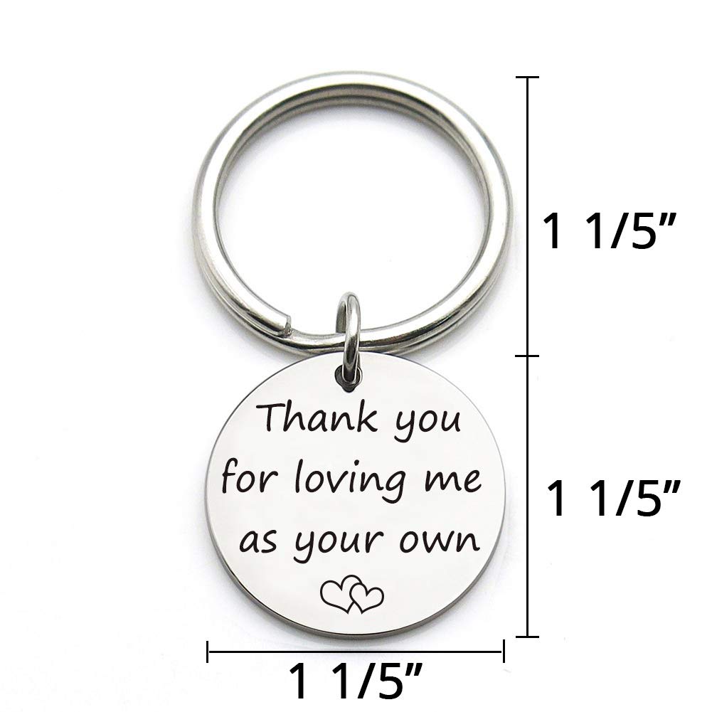 XGAKWD Step Mom Mother Gift, Thank You for Loving Me as Your Own, Mom in Law Gifts Idea for Mothers Day from Husband Daughter Son Kids