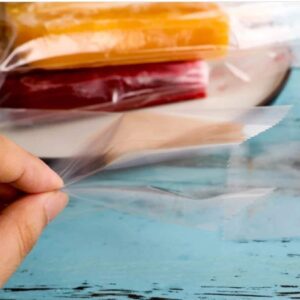 Ice Popsicles Bags Thick Frozen Pops Ice Cream Plastic Wrappers for Candy Food Grade Hot Sealing Packing Containers (200Pcs ,Clear)