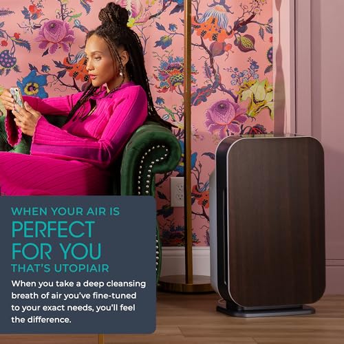 Alen Air Purifier BreatheSmart 75i HEPA w/ Pure Filter for Large Rooms up to 2600 Sq. Ft. - Perfect for Living Room & Kitchen - Captures Allergens, Dust, & Mold - Espresso