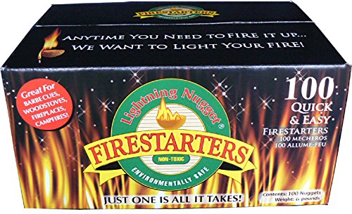 Lightning Nuggets AN100-2 200 Count Fire Starters, Tan (Pack of 200)