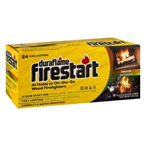 duraflame firestart indoor/outdoor firelighters, 24 pack