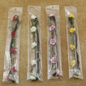 HOPEANT 18 PCS Multicolor Flower Headband Women Girl Bohemian Flower Crown Garland headpieces For Festival Wedding