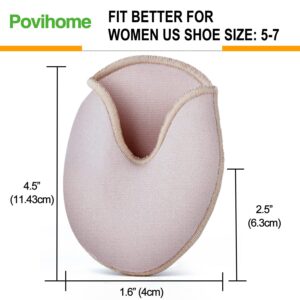 Povihome Toe Pouches Pads to Protect Toe, Gel Toe Cover for Women's 5-7 for Heel, Ballet, Point Shoes - 1 Pairs