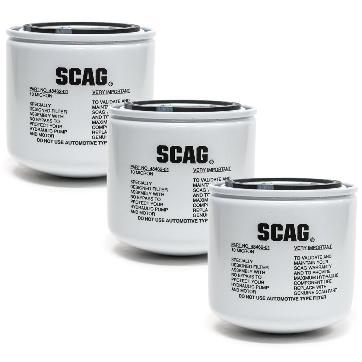 Scag 3PK Genuine Original 48462-01 Hydraulic Transmission Element Filters Compatible with Snapper 7027164YP