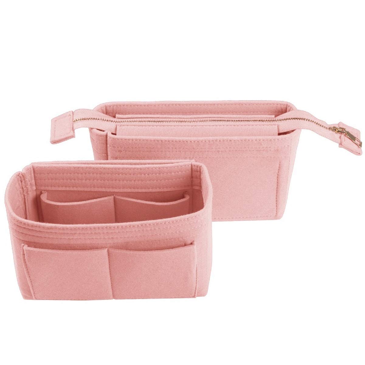 ZTUJO Purse Organizer,Bag Organizer,Insert purse organizer with 2 packs in one set fit NeoNoe Noé Series perfectly (Brush Pink)