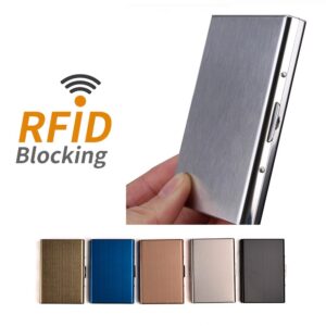 EASTNIGHTS RFID Credit Card Holder Stainless Steel Credit Card Wallet Business Card Holder for Women Men