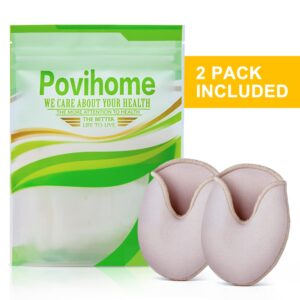 Povihome Toe Pouches Pads to Protect Toe, Gel Toe Cover for Women's 5-7 for Heel, Ballet, Point Shoes - 1 Pairs