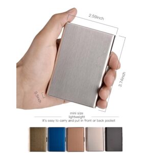 EASTNIGHTS RFID Credit Card Holder Stainless Steel Credit Card Wallet Business Card Holder for Women Men