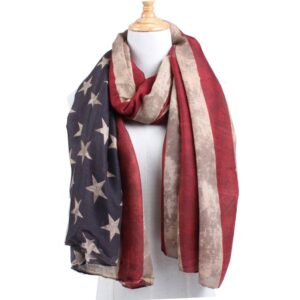 Tovip Vintage America Flag Scarf, Unisex Fashion Shawl Scarf, Infinity Shawl Scarf