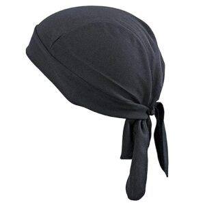 toplor sweat wicking beanie cap hat skull cap pirate hat bandana head wrap for men and women black