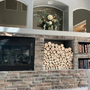 Wilson 7"-9" Decorative White Birch Fill-A-Space Logs, Natural Home Décor - 1.5"-4" Dia. (1 Sq. Ft)