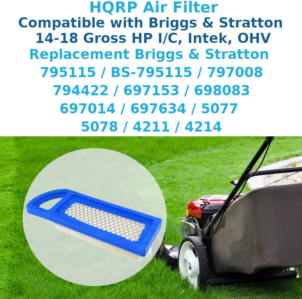 HQRP 2-Pack Filter Compatible with Troy-Bilt 13AO77TG766 Bronco, 13AN77KS011 13AN77KS066 13WN77KS011 13WN77KS211 13AN77KG011 13AN77KG066 13AN77KG211 13AN77TG711 13AN77TG766 Pony Lawn Tractor