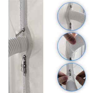 HOOMEE 36x83 Inch Zipper Screen Door Seal for Portable Air Conditioner and Tumble Dryer– Works with Every Mobile Air Conditioning-Air Exchange Guards with Zip and Adhesive Faster