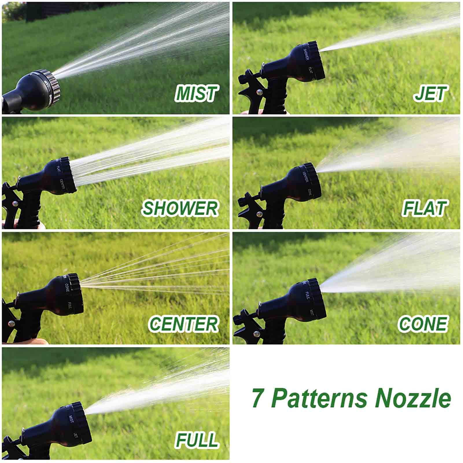 BOSNELL Garden Hose 50 Foot Flexible Metal Water Hose with 2 Nozzles Metal Hose, Super Tough & Flexible Lightweight, Heavy Duty, Tangle Free & Kink Free Cool to Touch, Outdoor Yard Hose