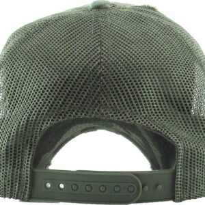 Funky Junque Unconstructed Low Profile Distressed Trucker Hat - Camo