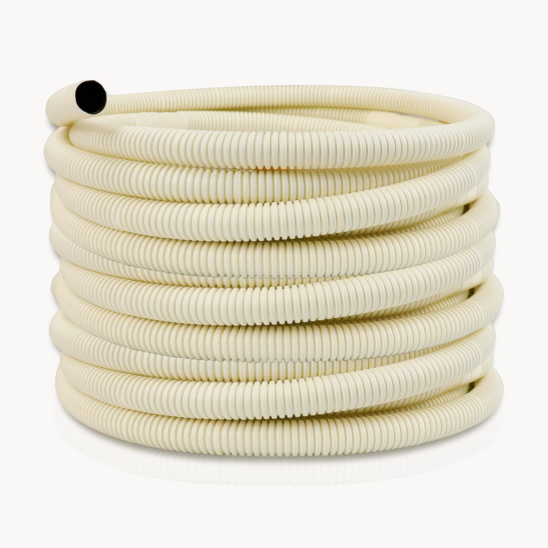 AC Parts 164 Ft Flexible Water Drain Hose Pipe for Ductless Mini Split Air Conditioner Heat Pump Systems; 5/8 ID Beige (50m)