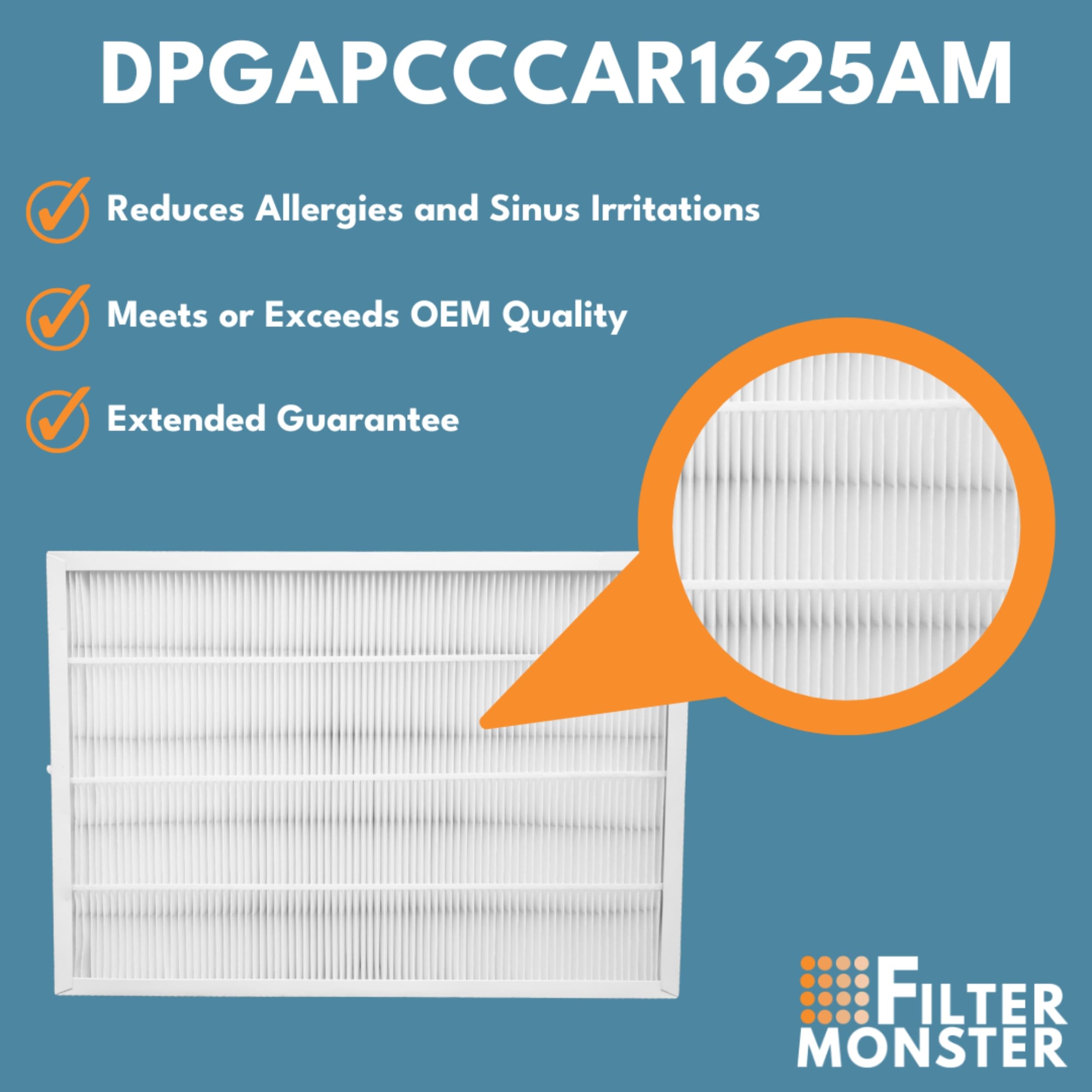 Filter-Monster - MERV 15 Replacement Air Filter Compatible with Bryant/Carrier GAPAAXCC1625 Infinity 16" x 25" Air Purifier - Compatible with Select Air Purifiers