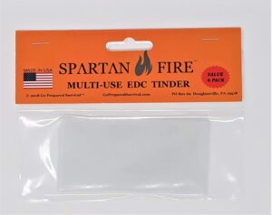 go prepared survival gop676 spartan fire multi-use tinder, white