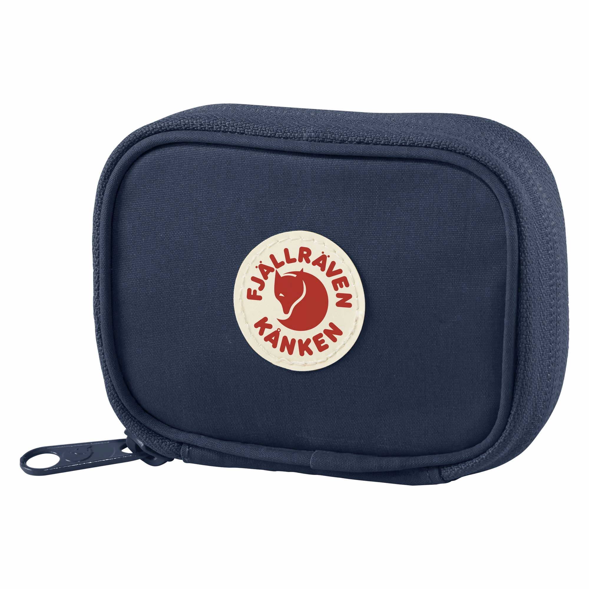 Fjällräven Kanken Card Wallet for Men, and Women - Zippered Compartment with Interior Coin Pocket, Exterior Sleeve, and Durable Design Navy One Size One Size