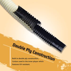 AC Parts 164 Ft Flexible Water Drain Hose Pipe for Ductless Mini Split Air Conditioner Heat Pump Systems; 5/8 ID Beige (50m)