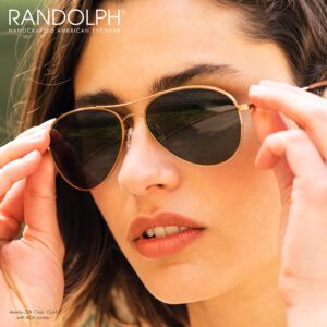 Randolph USA | Amelia Aviator Authentic Sunglasses for Women Non-Polarized 100% UV