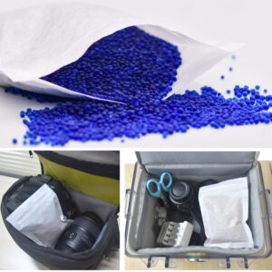 Wisesorb 8lbs Premium Blue Desiccant Beads, Indicating Silica Gel Beads (Blue to Pink), Reusable Desiccant Dehumidifier