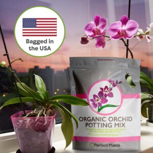 All Natural Orchid Potting Mix 4qts. by Perfect Plants | Hand Mixed in Small Batches | Great for Phalaenopsis of All Kinds