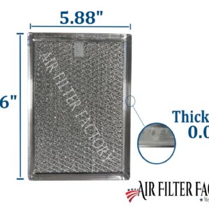 2-Pack Air Filter Factory Replacement For Sharp PFIL-B002MREO Microwave Oven Aluminum Grease Filters